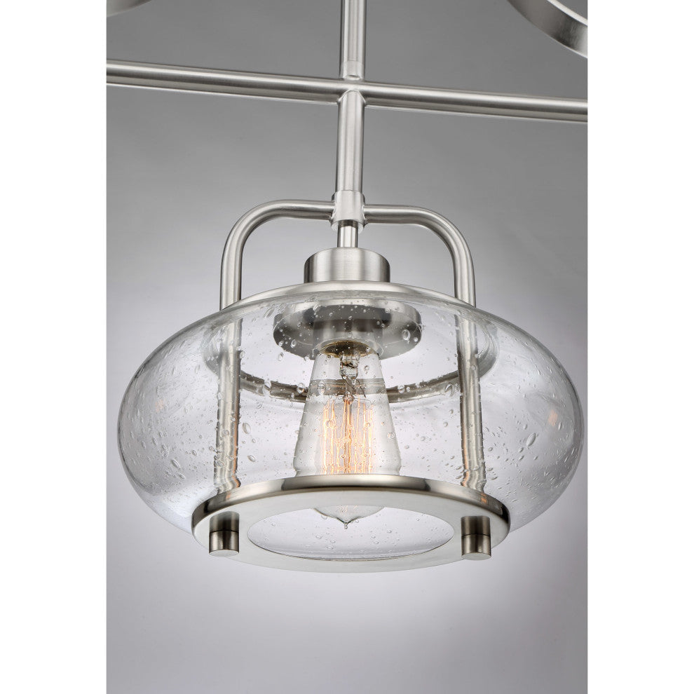 Quoizel TRG338 Trilogy 3 Light 38"W Linear Chandelier - Old Bronze