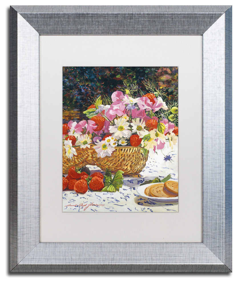 David Lloyd Glover 'The Summer Picnic' Art, Silver Frame, 11"x14", White Matte