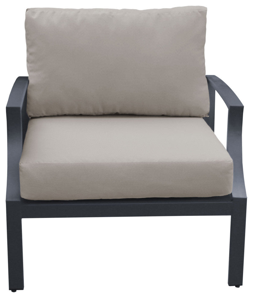 Lexington 4 Piece Outdoor Aluminum Patio Furniture Set 04g Beige
