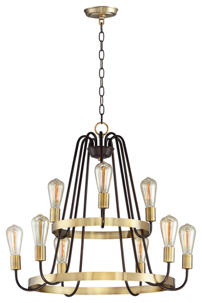 Maxim Haven Nine Light Chandelier 11737OIAB