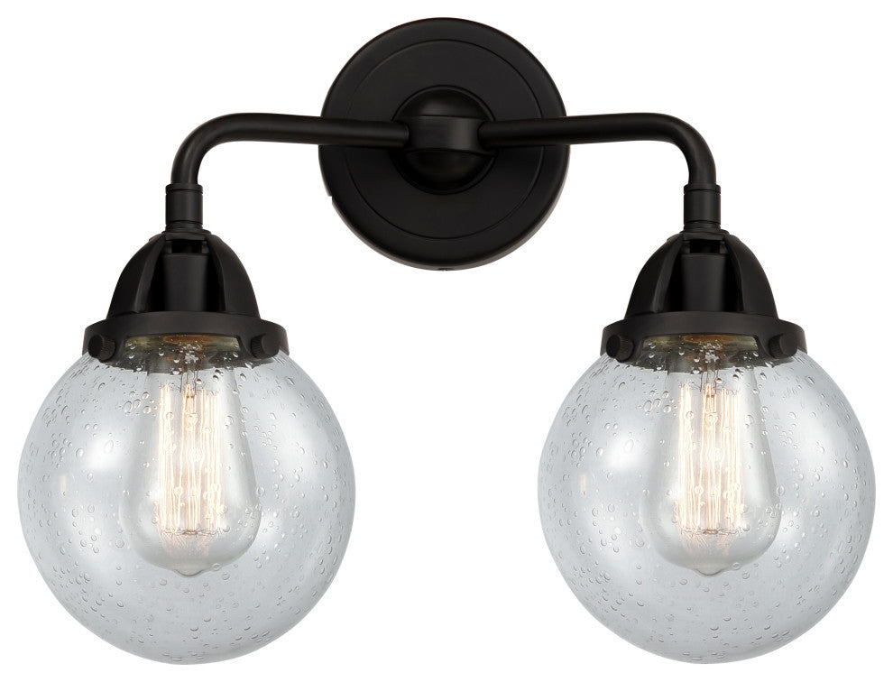 Beacon Bath Vanity Light, Matte Black, Seedy, Seedy