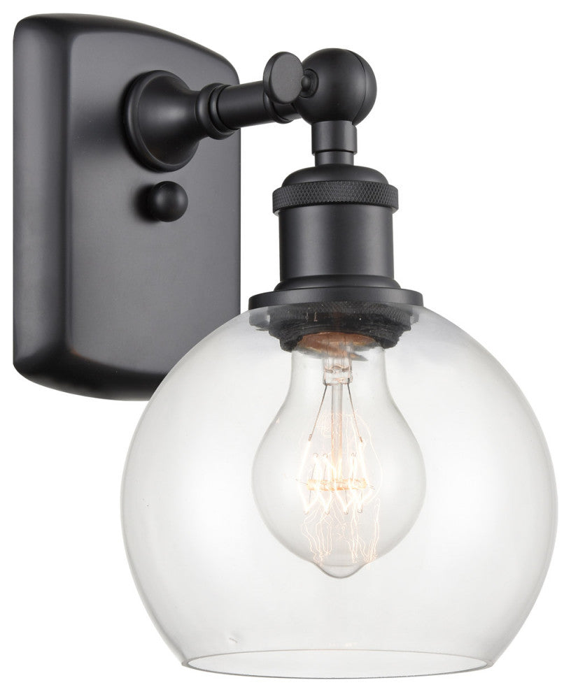 Innovations 516-1W-BK-G122-6 1 Light 6" Sconce, Matte Black