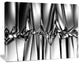 Black White Crystal Background, Abstract Canvas Art Print, 20"x12"