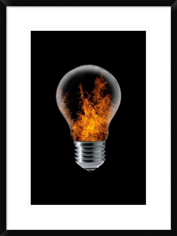 "The 4 Elements I" Framed Digital Print by Stefan Eisele, 22x30"
