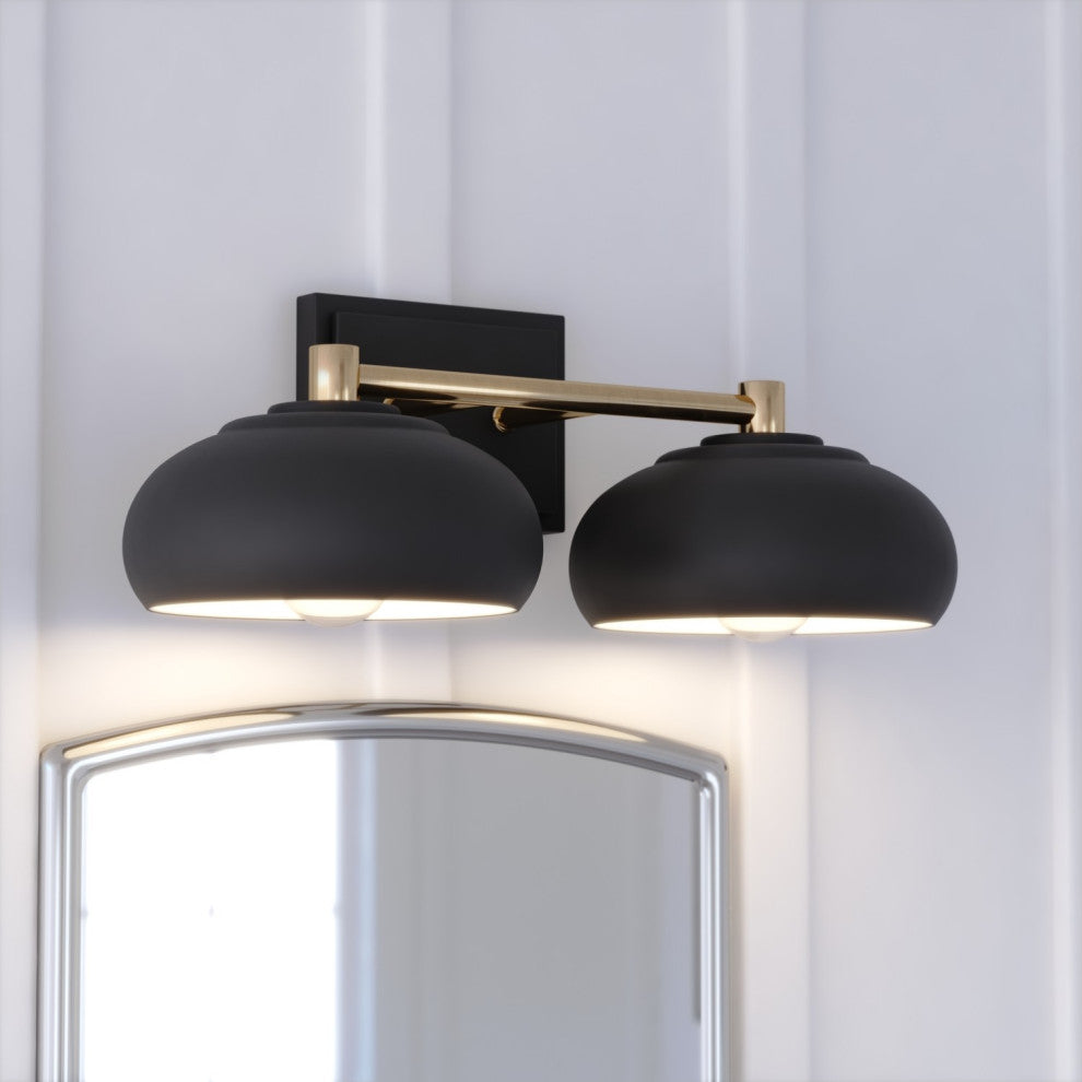 Vaxcel Lighting W0383 Belmont 2 Light 19"W Bathroom Vanity Light - Matte Black
