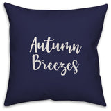 Autumn Breezes in Navy 18x18 Throw Pillow