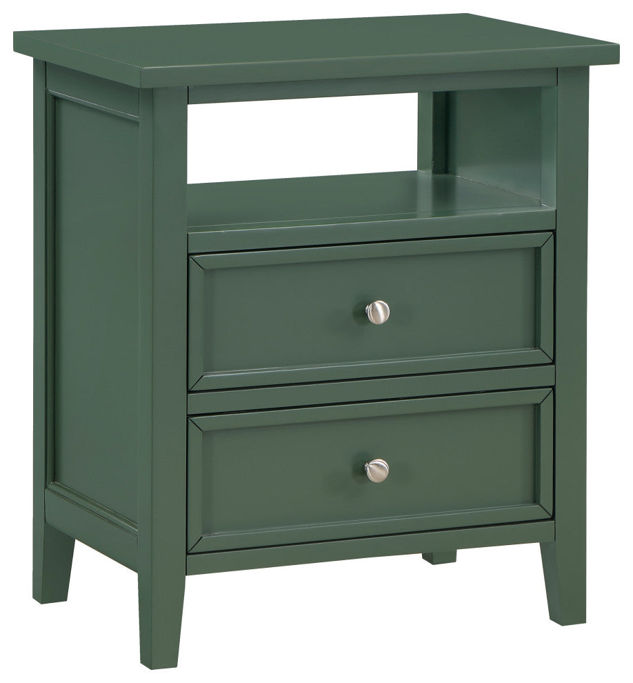 Walker Vintage Green 2 Drawer Nightstand