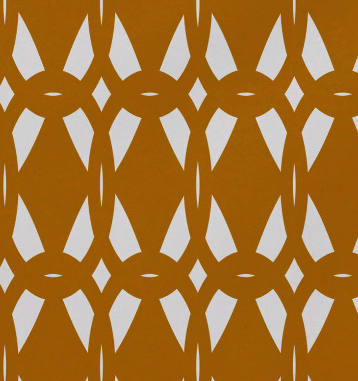 18"x14" Geo-Craze, Geometric Print Placemat, Gold, Set of 4