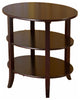 3-Tier Oval End Table