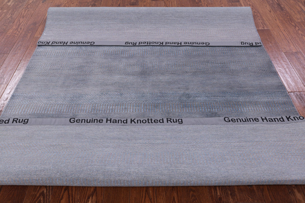 Wool and Silk Handmade Savannah Grass Rug 6' 0" X 8' 11" Q11403