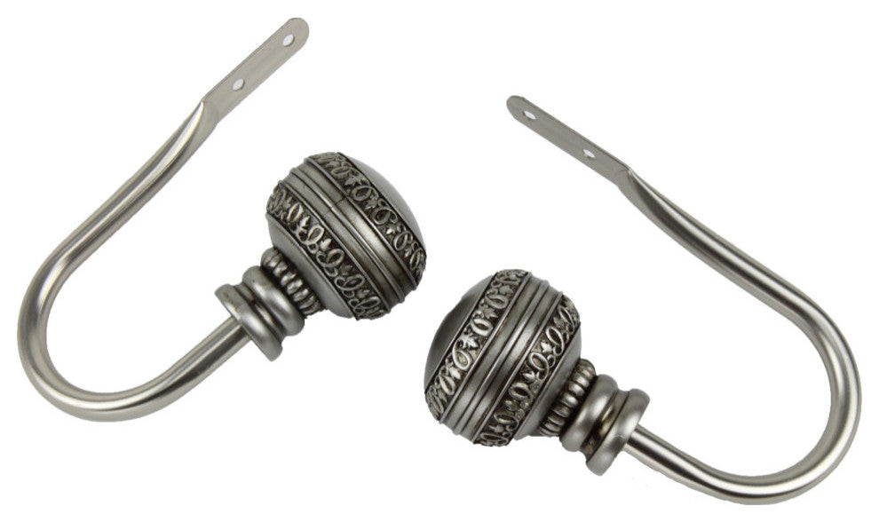 Dolly Holdback Pair, Satin Nickel