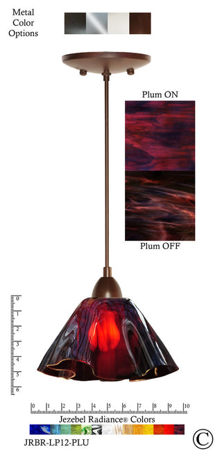 Jezebel Radiance Lily Pendant, Small, Plum