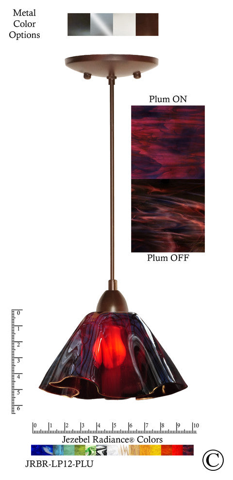 Jezebel Radiance Lily Pendant, Small, Plum
