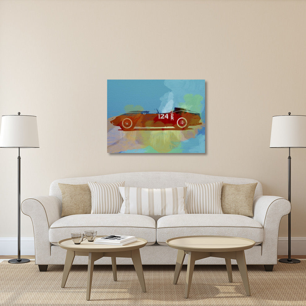 "Ferrari Testa Rossa Watercolor 1" Fine Art Print