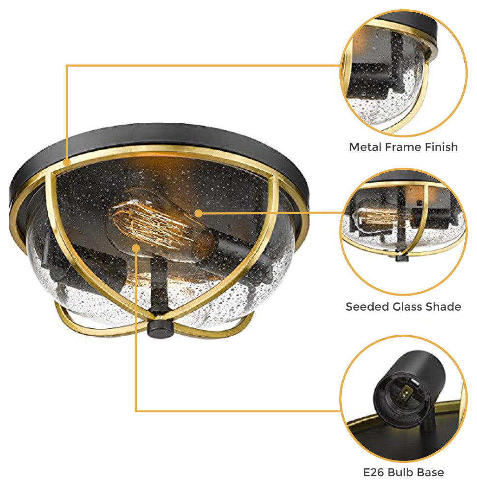 gold Glass flush ceiling light Modern outdoor light fixtures ceiling light