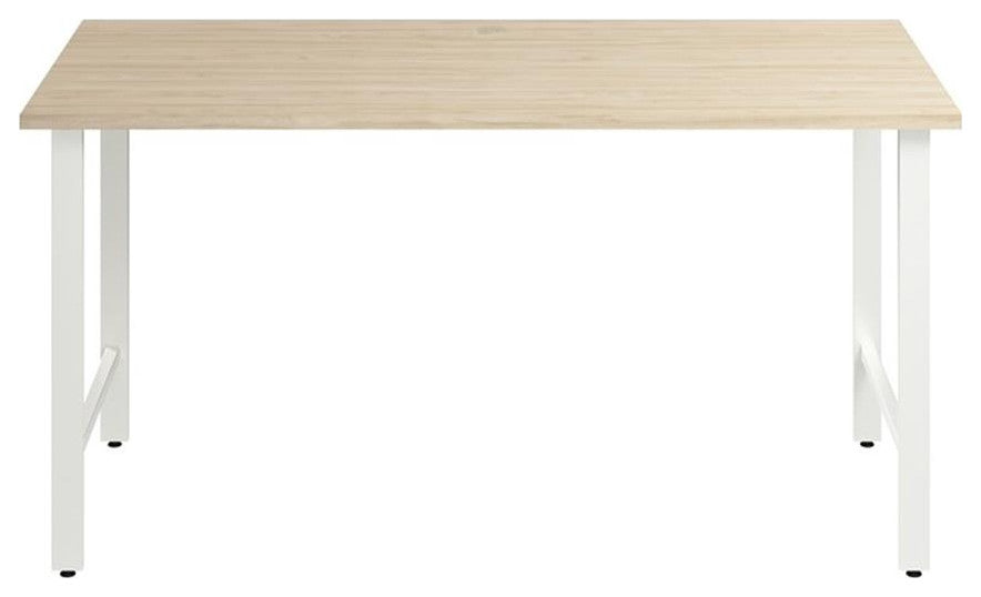 Hustle 60W x 30D Computer Desk with Metal Legs in Natural Elm - Engineered Wood