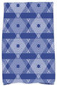 Star Light Decorative Holiday Geometric Print Hand Towel, Royal Blue