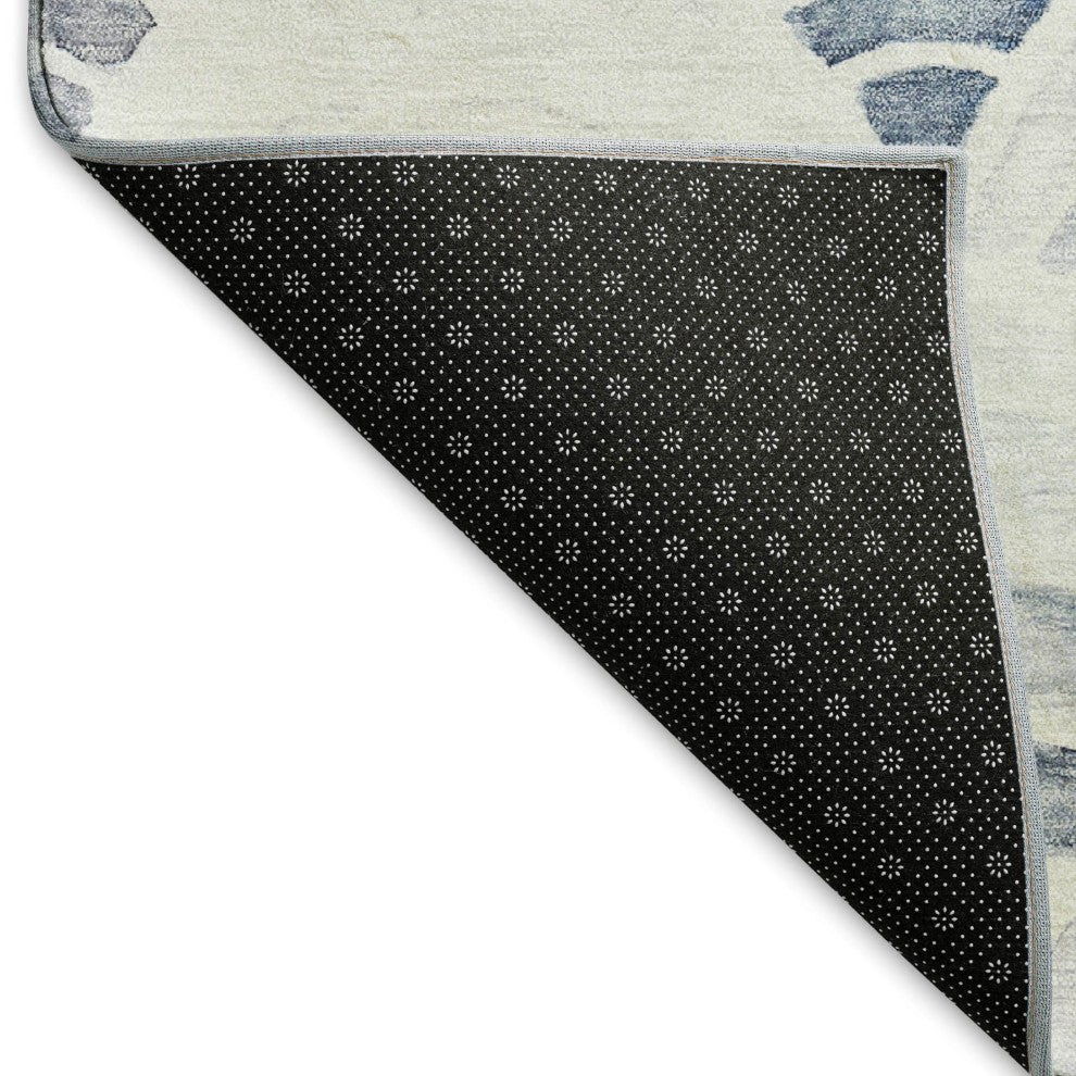 Addison Premium Washable Mayfield AMF184 Blue 8' x 8' Round Rug