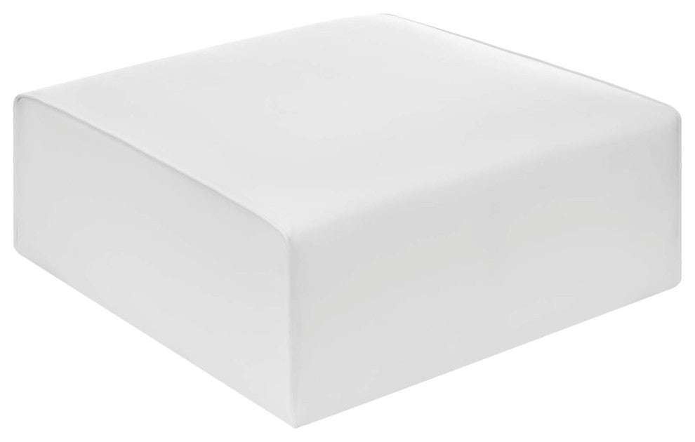 Accent Chair Ottoman, Velvet, White, Modern, Living Lounge Hotel Hospitality