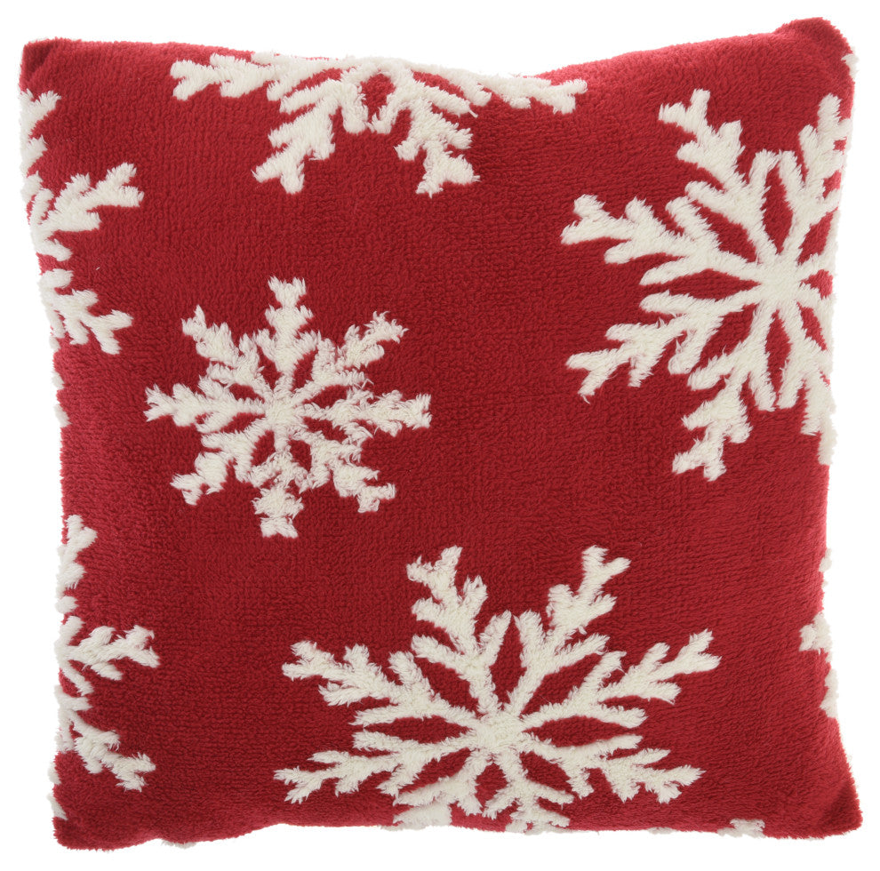 Mina Victory TL902 Throw Pillow, Red, 20" X 20"