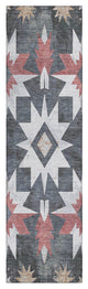Machine Washable Indoor/Outdoor Chantille ACN1893 Black 2'3" x 7'6" Runner Rug