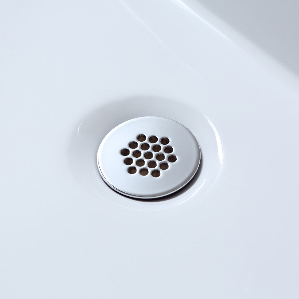 Bathroom Faucet Grid Drain Strainer Without Overflow, Chrome