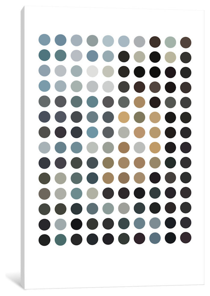 "Modern Art - Earthy Dots" by 5by5collective, 40x26x1.5"
