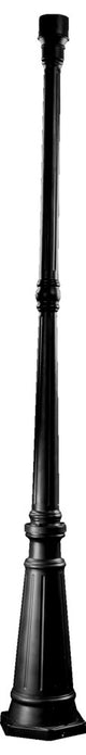 73" Tapered Lamp Post, Gloss Black