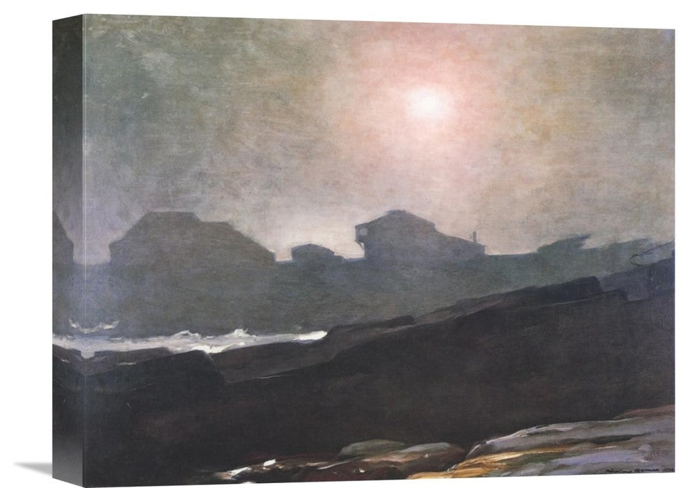 "The Artists Studio In An Afternoon Fog" Canvas Giclee by Winslow Homer, 16"x12"