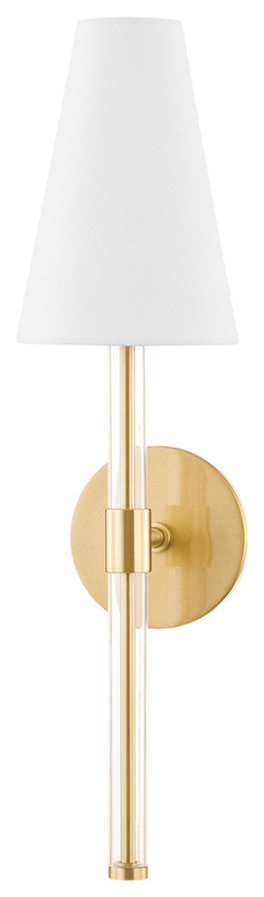 Janelle 1-Light Wall Sconce Aged Brass
