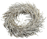 Rattan 24" Wreath, White
