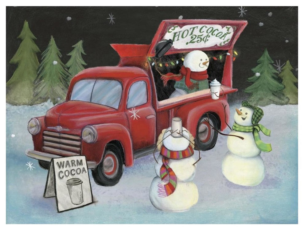 "Christmas on Wheels IV" Digital Paper Print by Mary Urban, 18"x14"