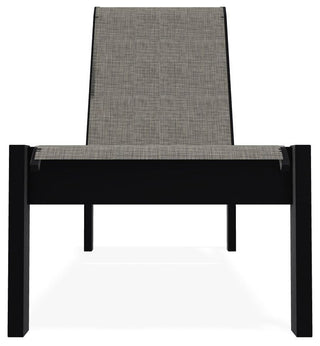Leeward Sling Stackable Outdoor Chaise Lounge, Storm/Black