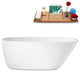 59" Streamline Freestanding Tub and Tray With Internal Drain