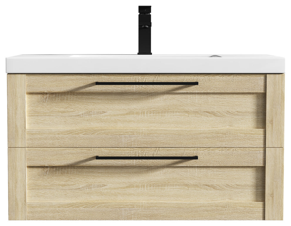 The Cosmo Wall Mounted Modern Bathroom Vanity, Ace, 36"