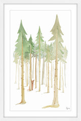 "Cat in the Forest" Framed Painting Print, 16"x24"