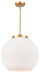 Athens Pendant, Satin Gold, Matte White, Matte White