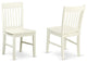 Norfolk Dining Chair With Wood Seat -Linen White Finish- Set of 2