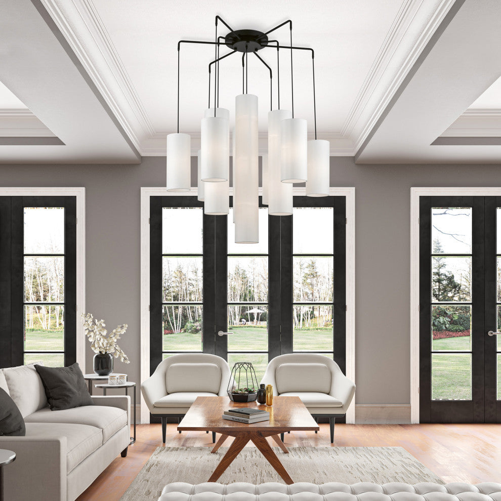 Strathmore 15 Light Black Foyer Chandelier