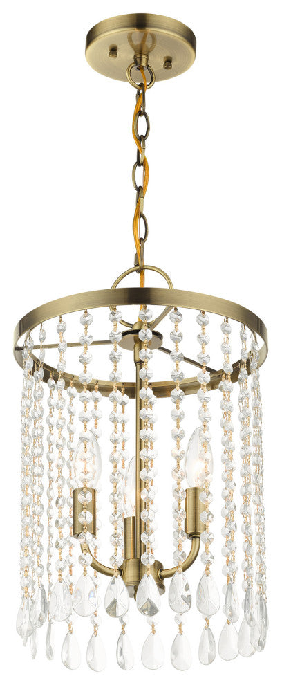 Antique Brass Transitional, Dazzling, Modern Classic, Pendant Chandelier