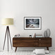 "Flight Over Troubled Waters" Framed Print by Santiago Pascual Buye, 38"x28"