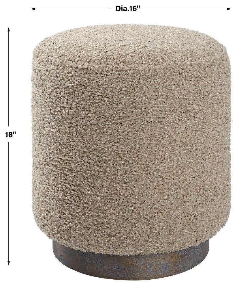 Uttermost 23714 Avila Latte Round Ottoman