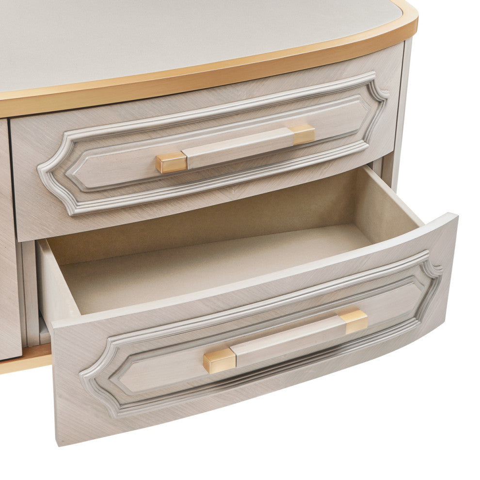 St. Charles Media Cabinet, Dove Gray