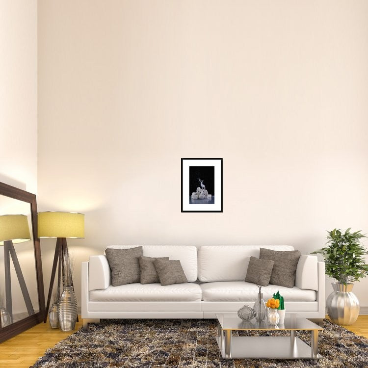 "Reindeer (Powdered Sugar)" Framed Digital Print by Dina Belenko, 20"x26"