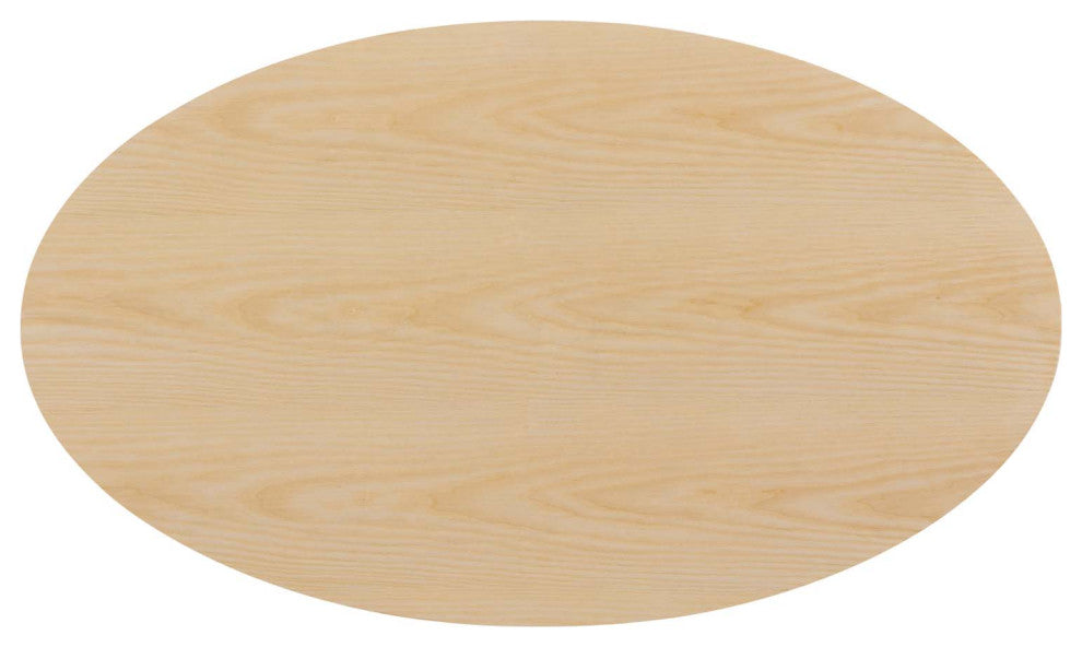 Dining Table, Oval, Wood, Rose Gold Brown Natural, Modern, Bistro Restaurant