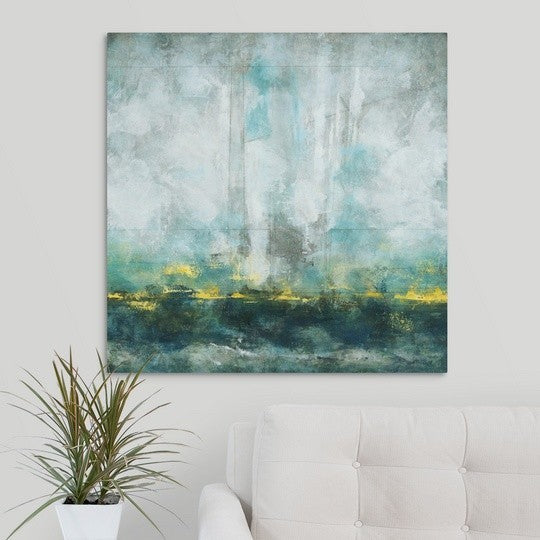 "Aqua Blu" Wrapped Canvas Art Print, 30"x30"x1.5"