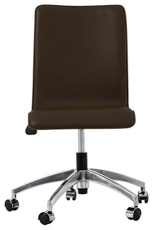 Perugia Top Grain Leather Office Chair, Heritage Leather-Chocolate