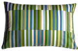 Pillow Decor - Waverly Side Step Throw Pillow, Green, Marine, 16" X 24"