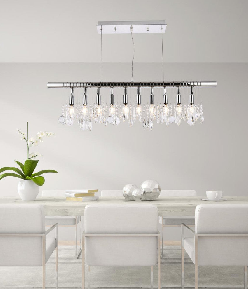 Chorus Line 10-Light Chrome Chandelier
