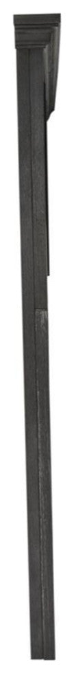 Farmhouse Basics King Bed Headboard in Wood Rustic Black